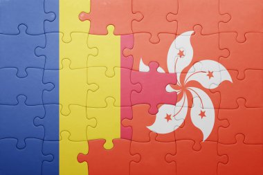 Romanya ve hong kong bayrağı ile bulmaca 