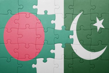 pakistan ve Bangladeş Ulusal bayrak ile bulmaca