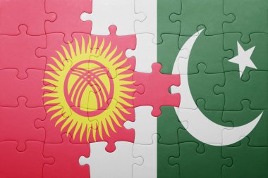 pakistan ve Kırgızistan ulusal bayrak ile bulmaca