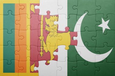 pakistan ve sri lanka ulusal bayrak ile bulmaca