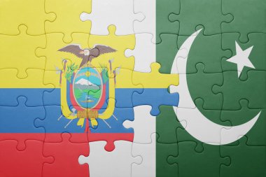 pakistan ve Ekvador ulusal bayrak ile bulmaca