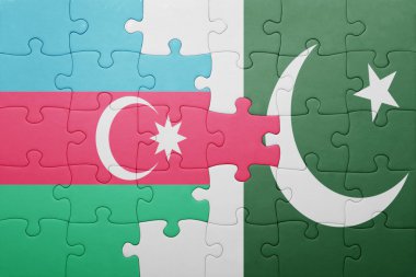 pakistan ve Azerbaycan ulusal bayrak ile bulmaca