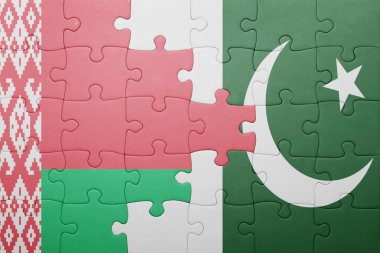 pakistan ve Beyaz Rusya ulusal bayrak ile bulmaca