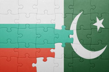 pakistan ve Bulgaristan Ulusal bayrak ile bulmaca
