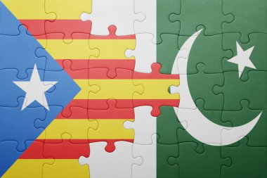 pakistan ve Katalonya Ulusal bayrak ile bulmaca