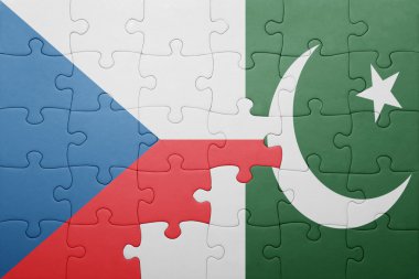 pakistan ve Çek Cumhuriyeti ulusal bayrak ile bulmaca