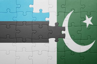 pakistan ve Estonya ulusal bayrak ile bulmaca