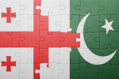 pakistan ve Gürcistan ulusal bayrak ile bulmaca