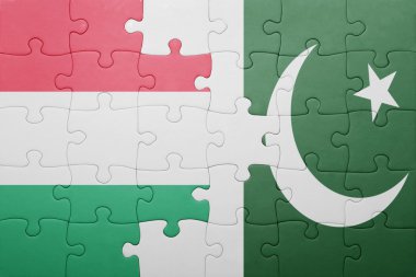 pakistan ve Macaristan ulusal bayrak ile bulmaca
