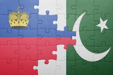 pakistan ve liechtenstein ulusal bayrak ile bulmaca