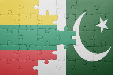 pakistan ve Litvanya ulusal bayrak ile bulmaca