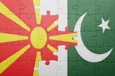 pakistan ve Makedonya ulusal bayrak ile bulmaca