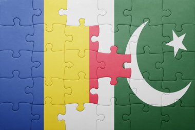 pakistan ve Romanya ulusal bayrak ile bulmaca