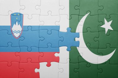 pakistan ve Slovenya ulusal bayrak ile bulmaca