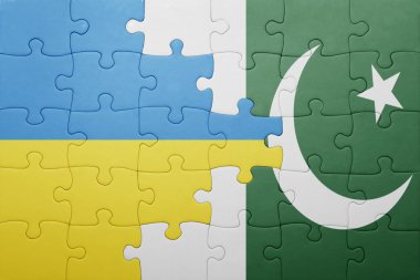 pakistan ve Ukrayna ulusal bayrak ile bulmaca