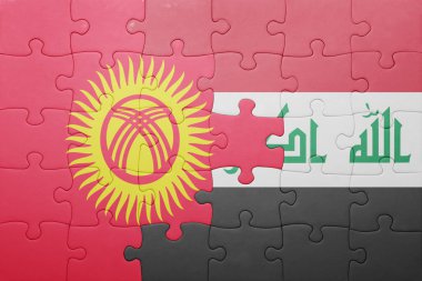 Kırgızistan ve Irak Ulusal bayrak ile bulmaca