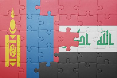 Moğolistan ve Irak Ulusal bayrak ile bulmaca