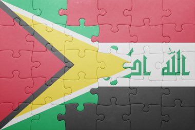 guyana ve Irak Ulusal bayrak ile bulmaca
