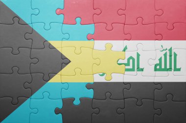 Bahamalar ve Irak Ulusal bayrak ile bulmaca