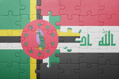 Dominika ve Irak Ulusal bayrak ile bulmaca