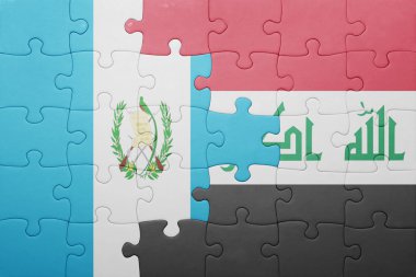 guatemala ve Irak Ulusal bayrak ile bulmaca