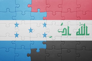 honduras ve Irak Ulusal bayrak ile bulmaca
