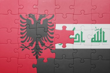Arnavutluk ve Irak Ulusal bayrak ile bulmaca