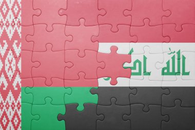 Beyaz Rusya ve Irak Ulusal bayrak ile bulmaca