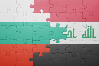 Bulgaristan ve Irak Ulusal bayrak ile bulmaca