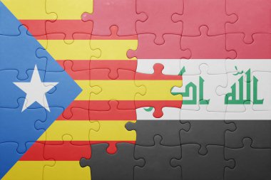 Katalonya ve Irak Ulusal bayrak ile bulmaca