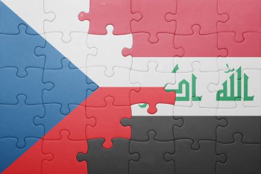 Çek Cumhuriyeti ve Irak Ulusal bayrak ile bulmaca
