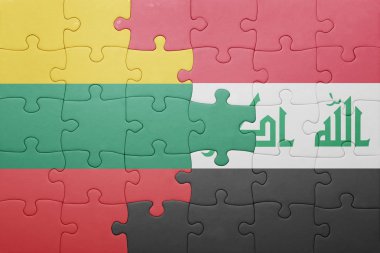 Litvanya ve Irak Ulusal bayrak ile bulmaca