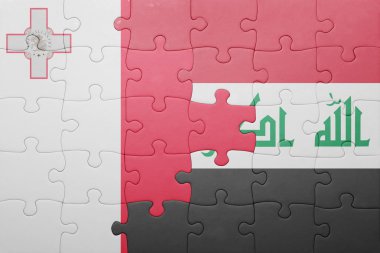 malta ve Irak Ulusal bayrak ile bulmaca
