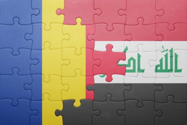 Romanya ve Irak Ulusal bayrak ile bulmaca