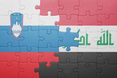 Slovenya ve Irak Ulusal bayrak ile bulmaca