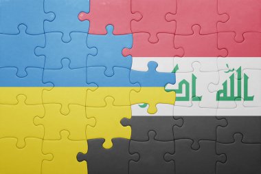 Ukrayna ve Irak Ulusal bayrak ile bulmaca
