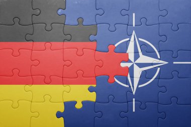 Almanya ve nato ulusal bayrak ile bulmaca