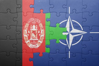 nato ve Afganistan Ulusal bayrak ile bulmaca