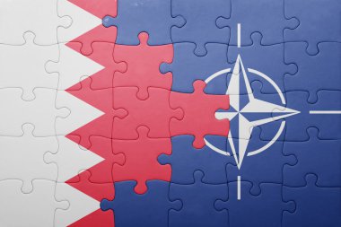 Bahreyn ve nato ulusal bayrak ile bulmaca