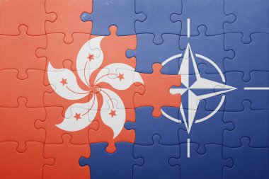 hong kong ve nato ulusal bayrak ile bulmaca