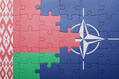 Beyaz Rusya ve nato ulusal bayrak ile bulmaca