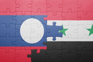laos ve Suriye ulusal bayrak ile bulmaca