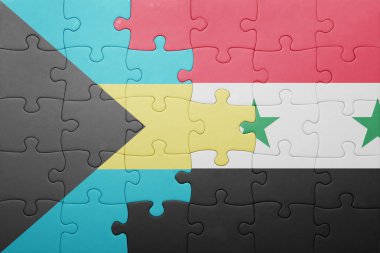 Bahamalar ve Suriye ulusal bayrak ile bulmaca