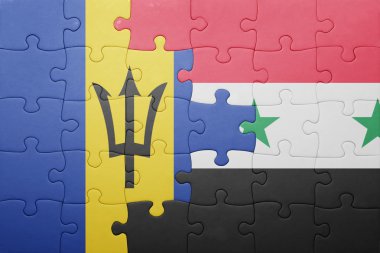 barbados ve Suriye ulusal bayrak ile bulmaca