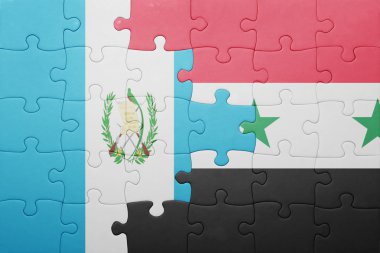 guatemala ve Suriye ulusal bayrak ile bulmaca