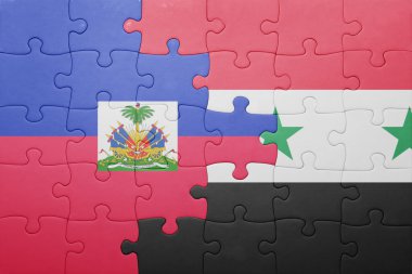 haiti ve Suriye ulusal bayrak ile bulmaca