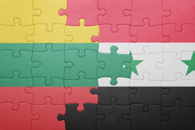Litvanya ve Suriye ulusal bayrak ile bulmaca