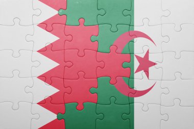 Cezayir ve Bahreyn ulusal bayrak ile bulmaca