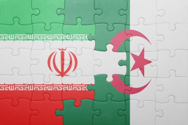 Cezayir ve iran ulusal bayrak ile bulmaca