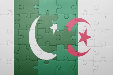 Cezayir ve pakistan ulusal bayrak ile bulmaca